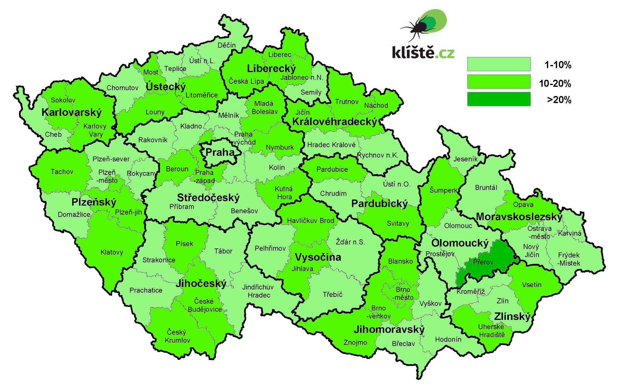 map borreliosis