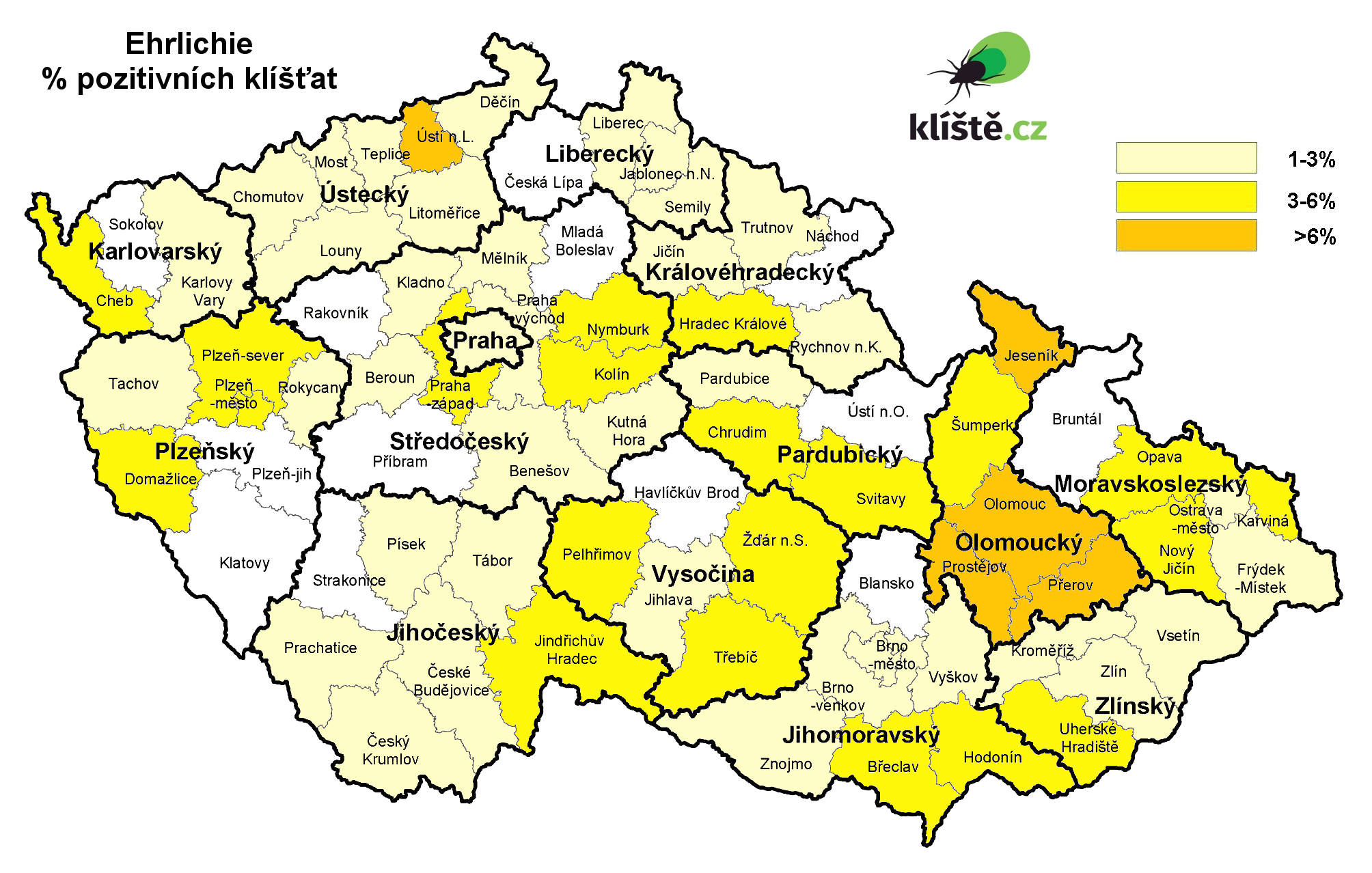 ehrlichiosis map